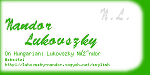 nandor lukovszky business card